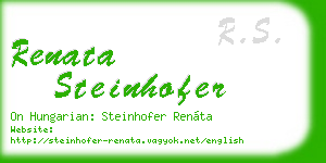renata steinhofer business card